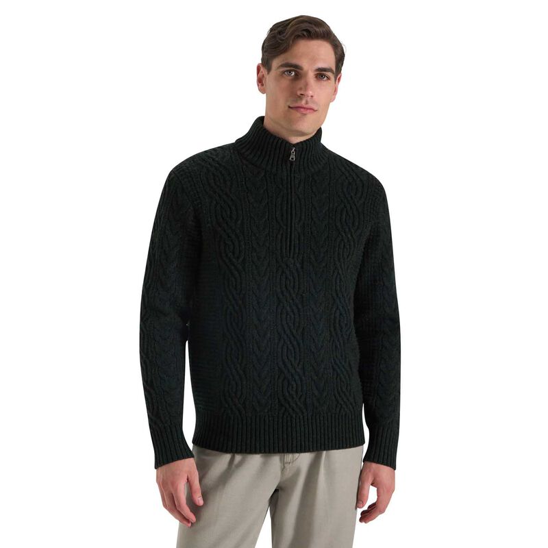 M.J. Bale Bull Cable Half Zip Knit image number 0